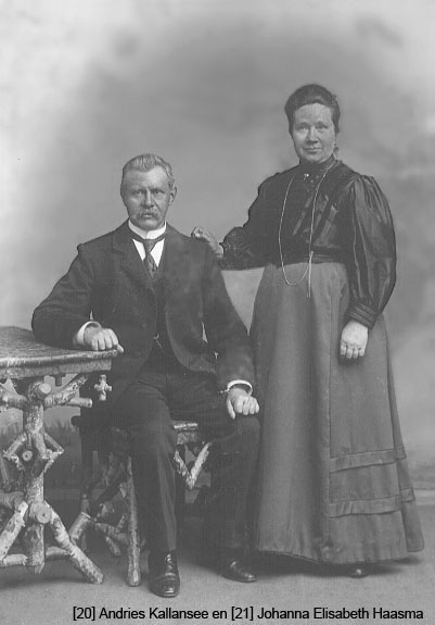 Andries Kallansee en Johanna Elisabeth Haasma